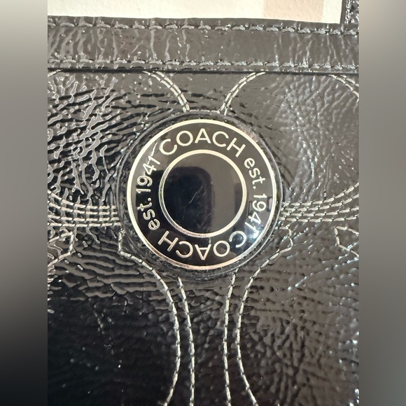 Coach Signature Sis Stitch Black Medium Tote Bag - Picture 2 of 13